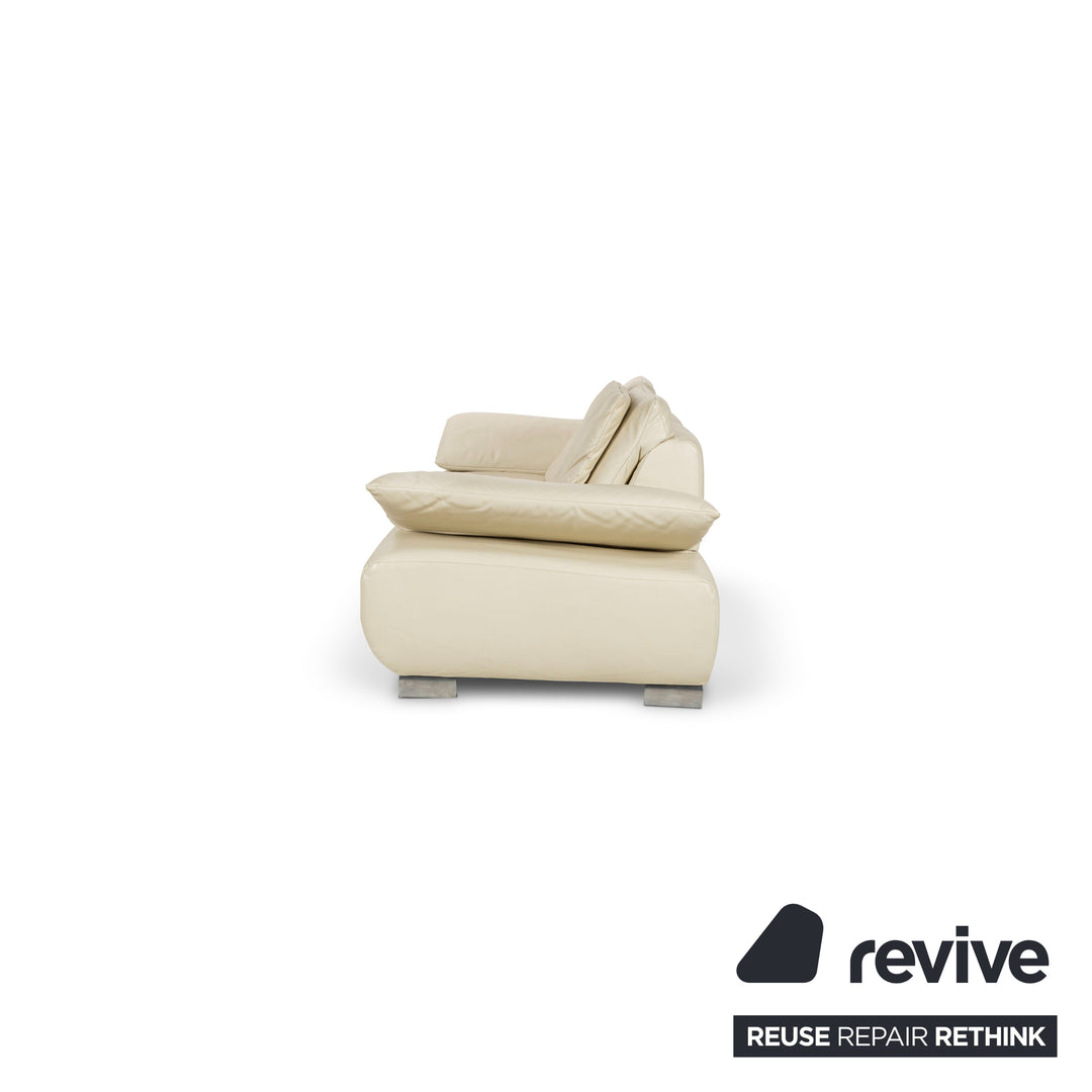 Koinor Volare Leather Two-Seater Sofa Cream Manual Function Sofa Couch