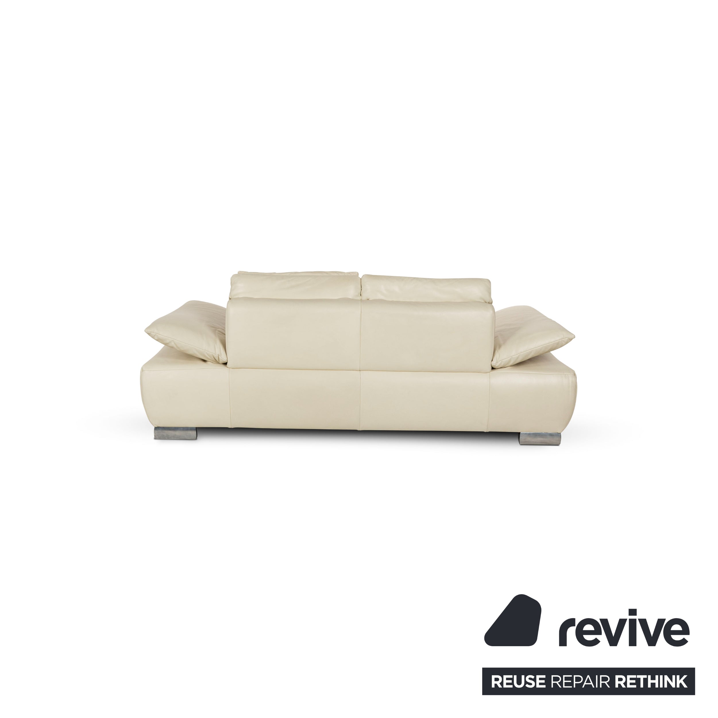 Koinor Volare Leder Zweisitzer Sofa Creme manuelle Funktion Sofa Couch