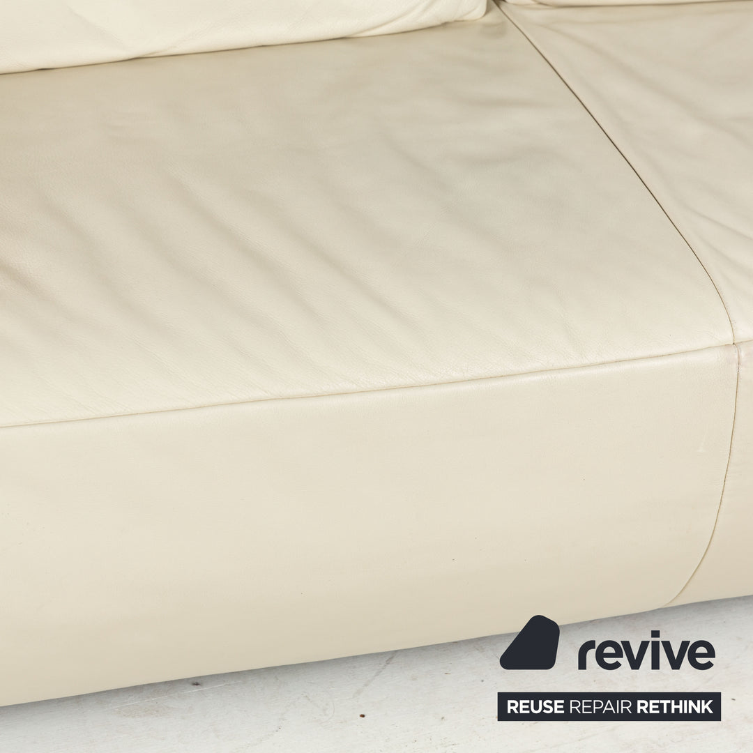 Koinor Volare Leather Two-Seater Sofa Cream Manual Function Sofa Couch