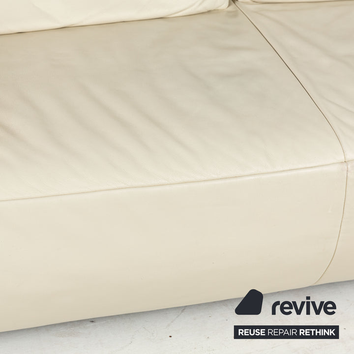 Koinor Volare Leather Two-Seater Sofa Cream Manual Function Sofa Couch