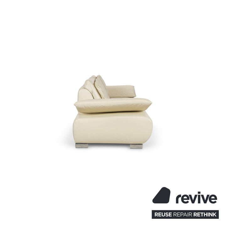 Koinor Volare Leather Two-Seater Sofa Cream Manual Function Sofa Couch