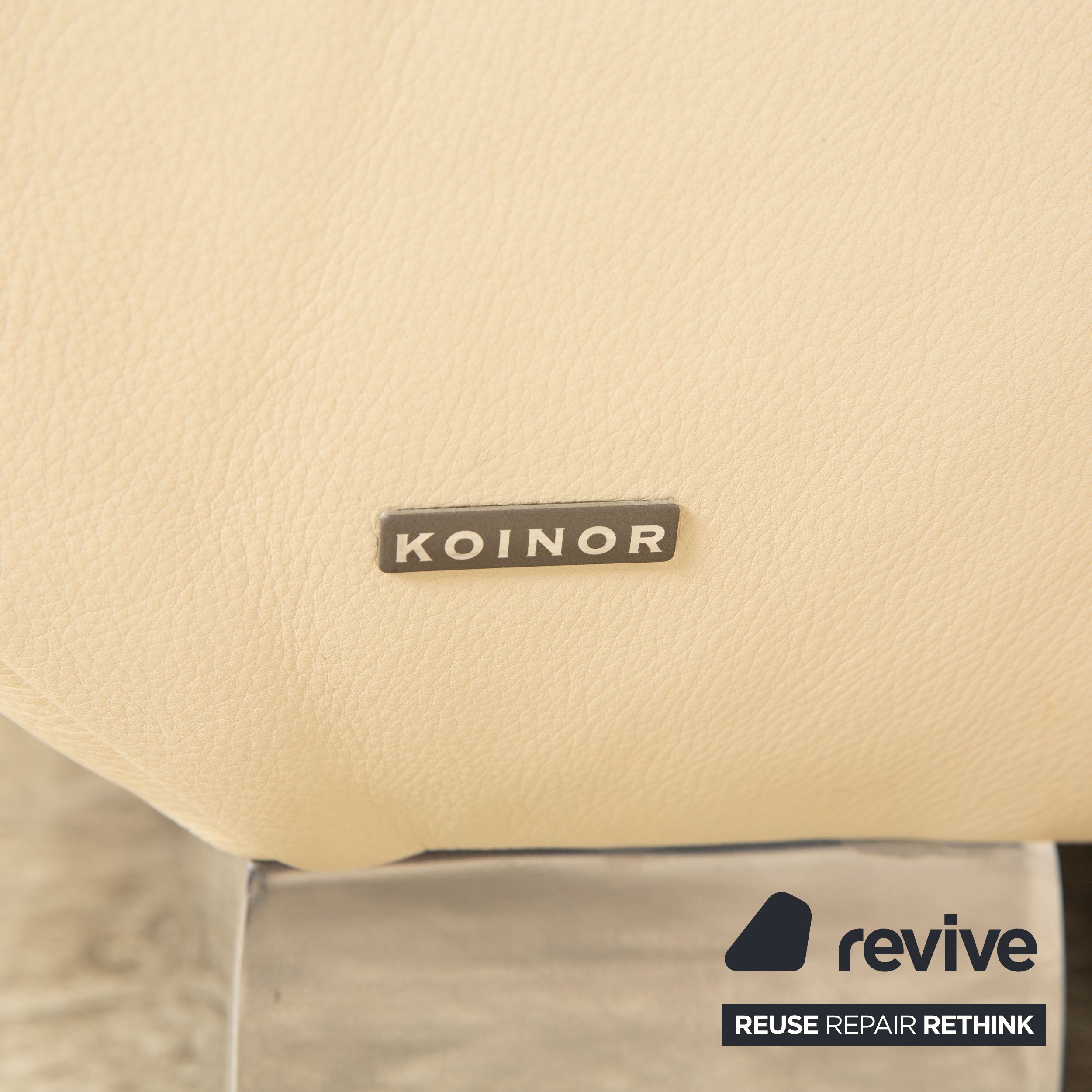 Koinor Volare Leather Corner Sofa Cream Sofa Couch