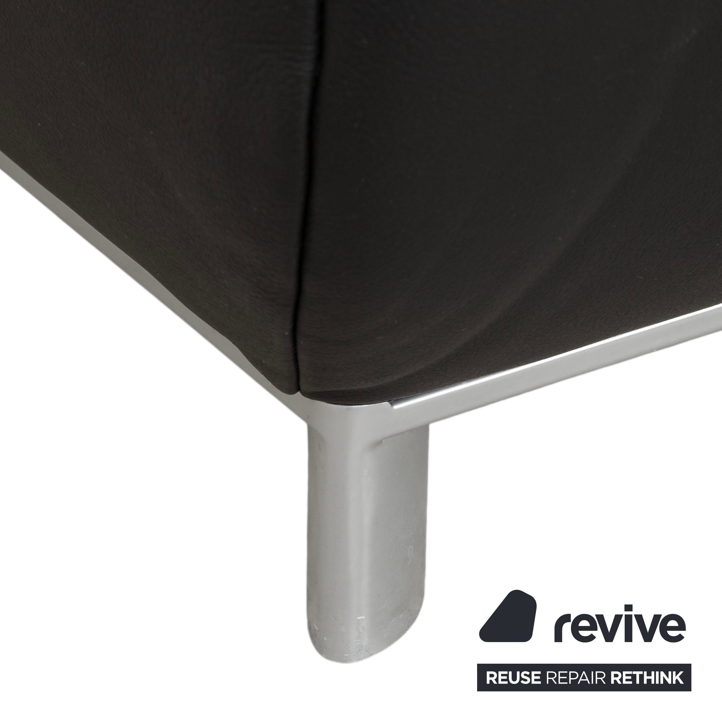 Koinor Volare Leder Ecksofa Schwarz manuelle Funktion Sofa Couch