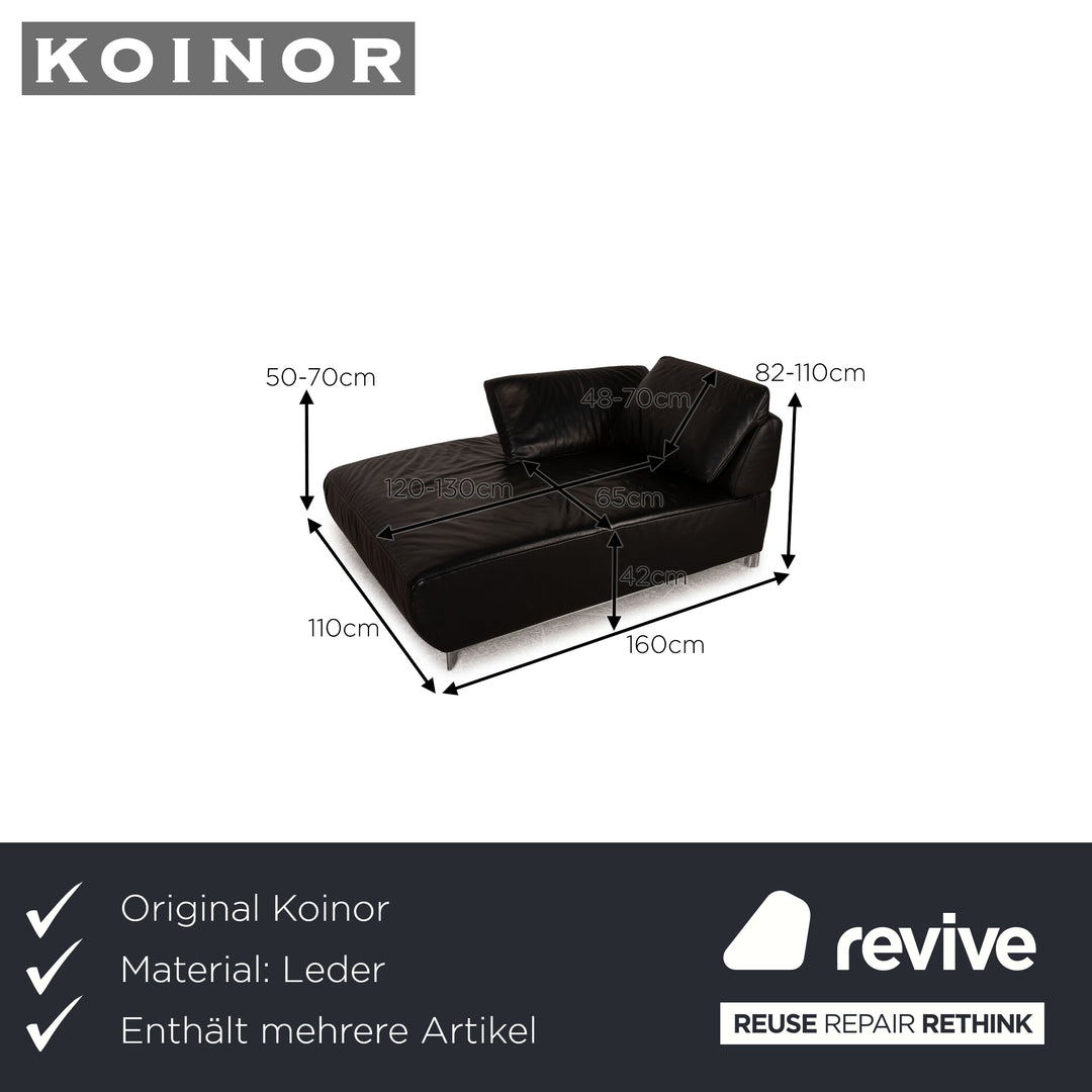 Koinor Volare Leder Garnitur Schwarz