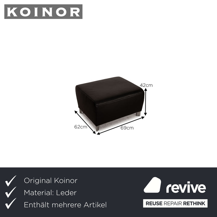 Koinor Volare Leder Garnitur Schwarz