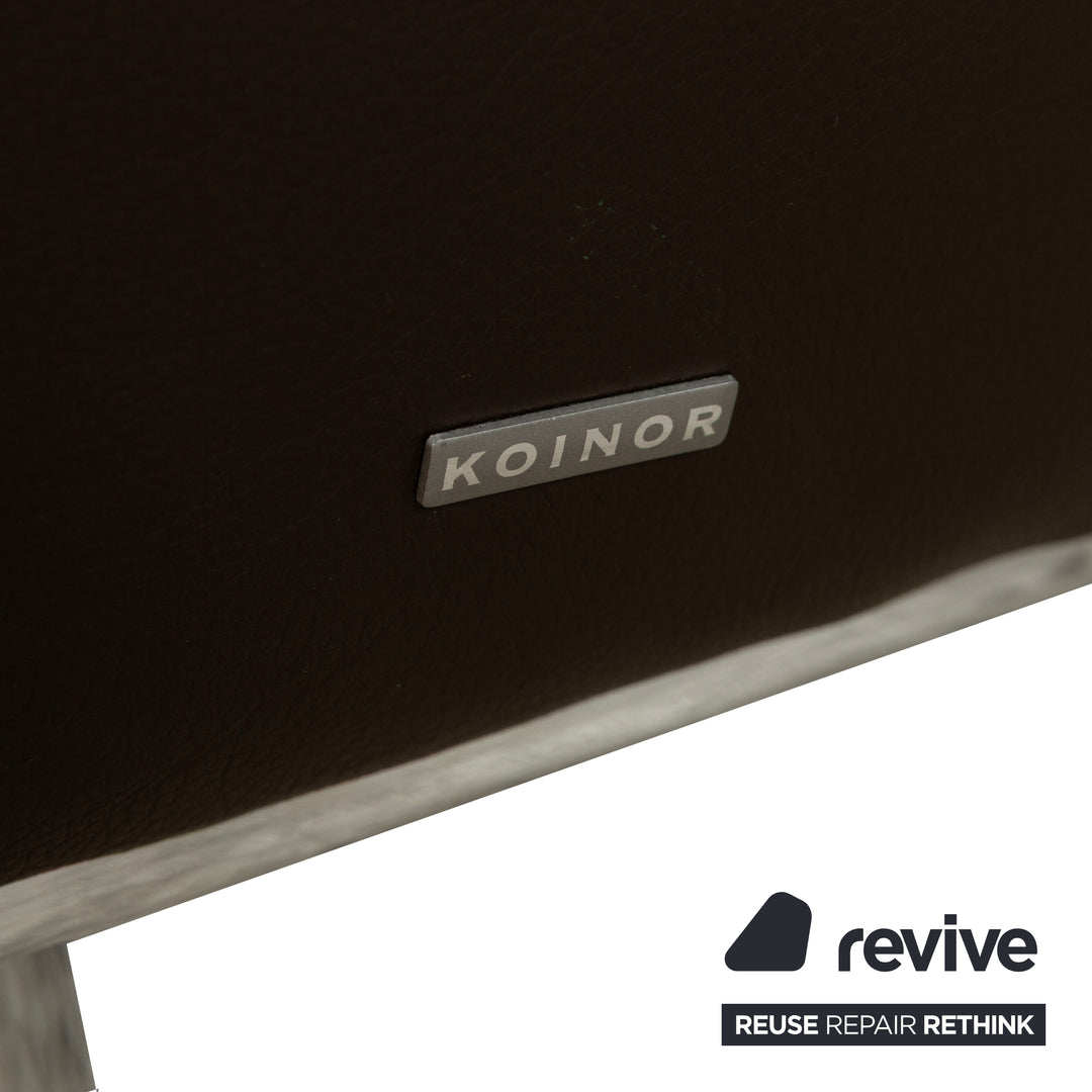 Koinor Volare Leather Stool Brown