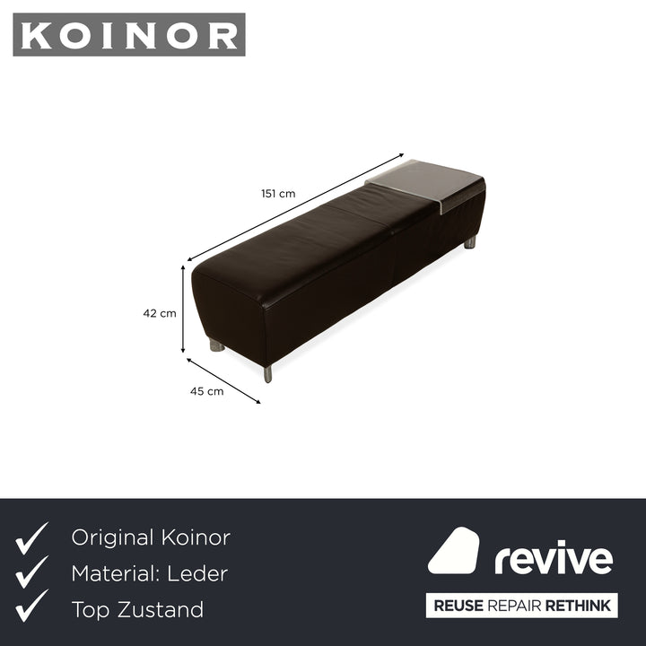 Koinor Volare Leather Stool Brown