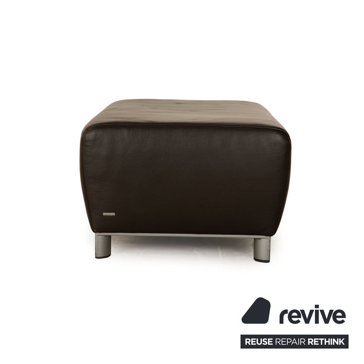 Koinor Volare Leather Stool Dark Brown