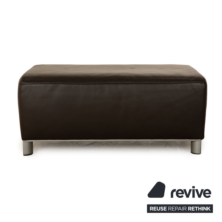 Koinor Volare Leather Stool Dark Brown