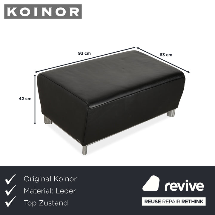 Koinor Volare Leather Stool Black