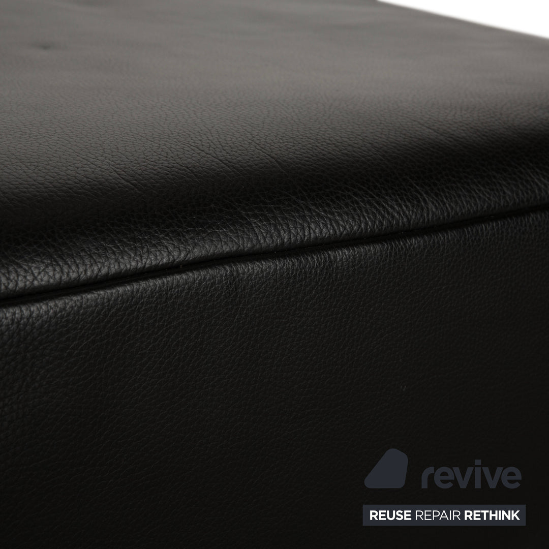 Koinor Volare Leder Hocker Schwarz