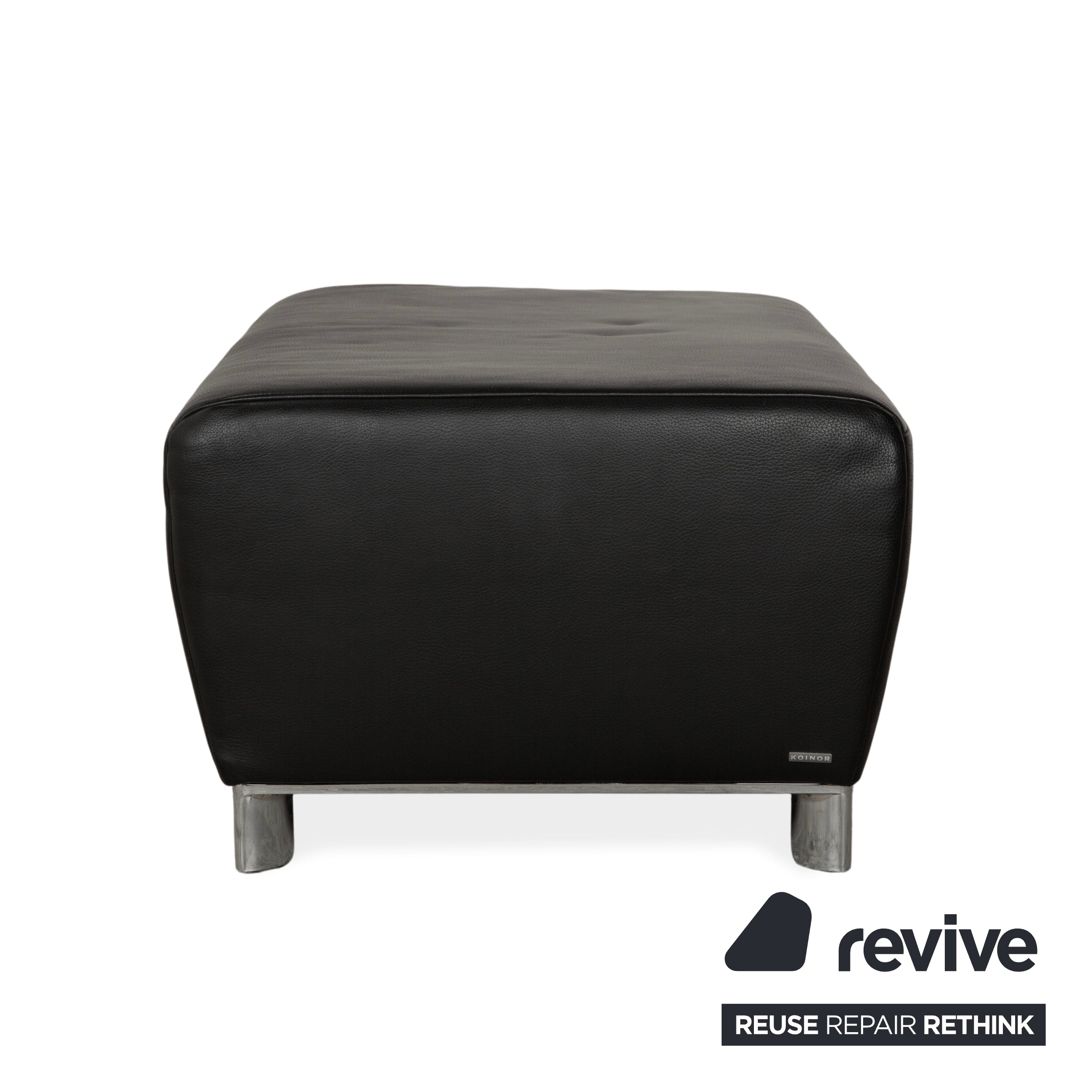 Tabouret en cuir Koinor Volare noir