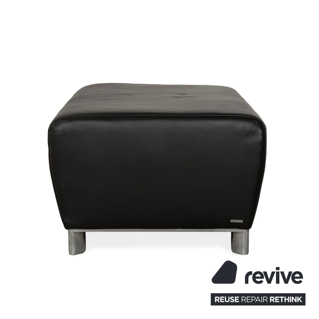 Koinor Volare Leder Hocker Schwarz