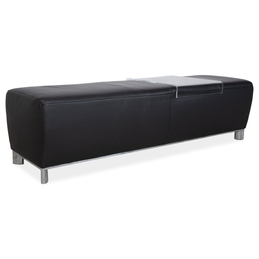 Koinor Volare Elegant Leather Stool in Timeless Black