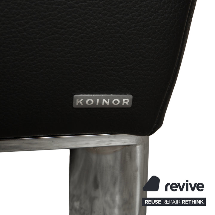 Koinor Volare Leather Stool Black