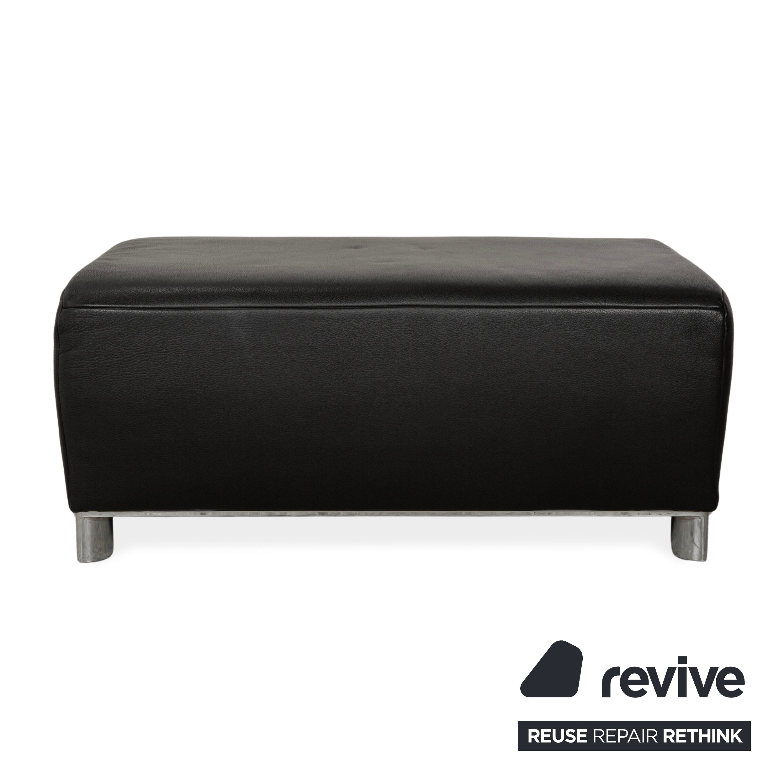 Tabouret en cuir Koinor Volare noir