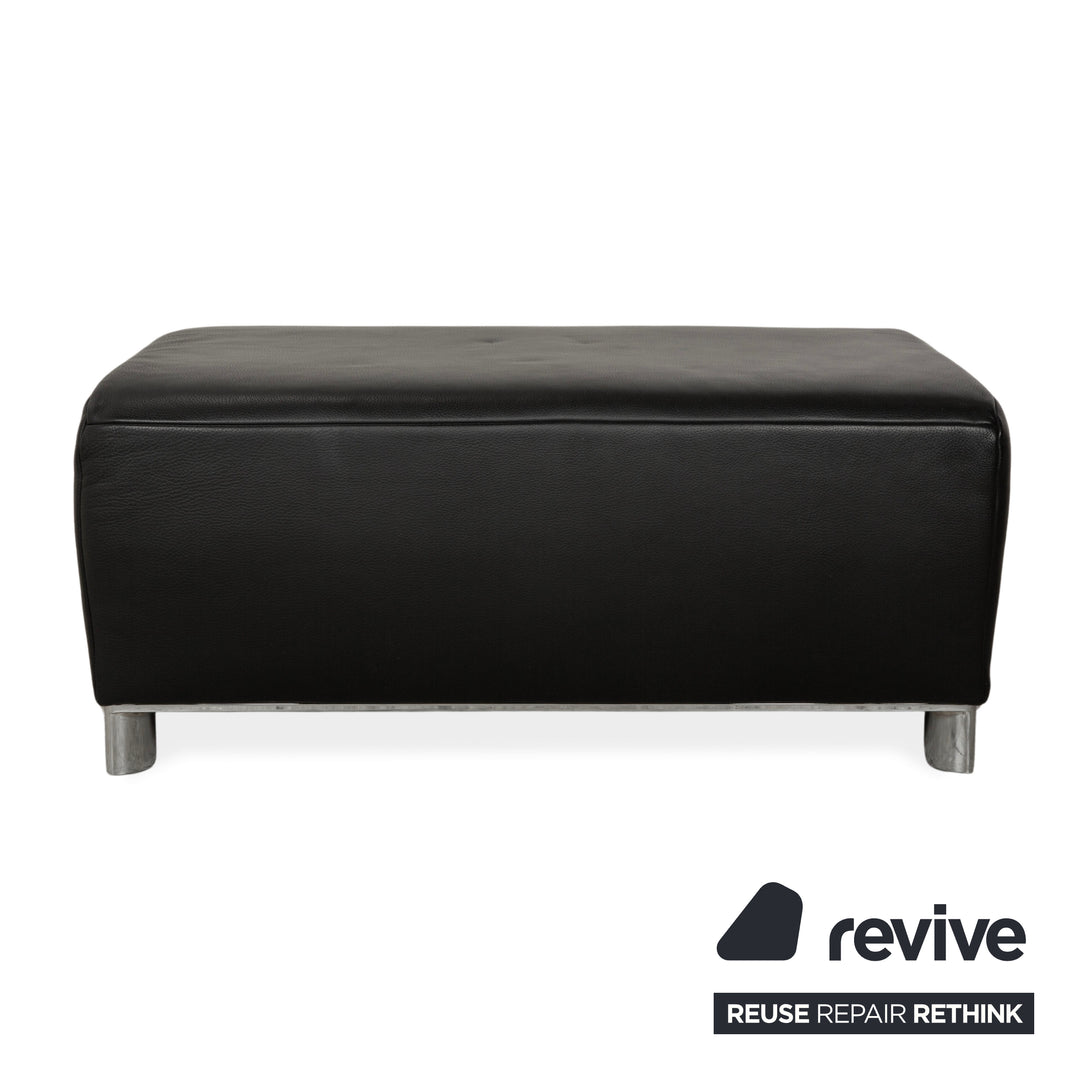 Koinor Volare Leder Hocker Schwarz