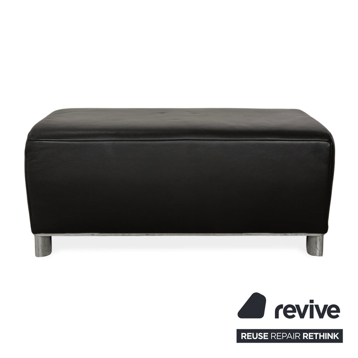 Koinor Volare Leder Hocker Schwarz
