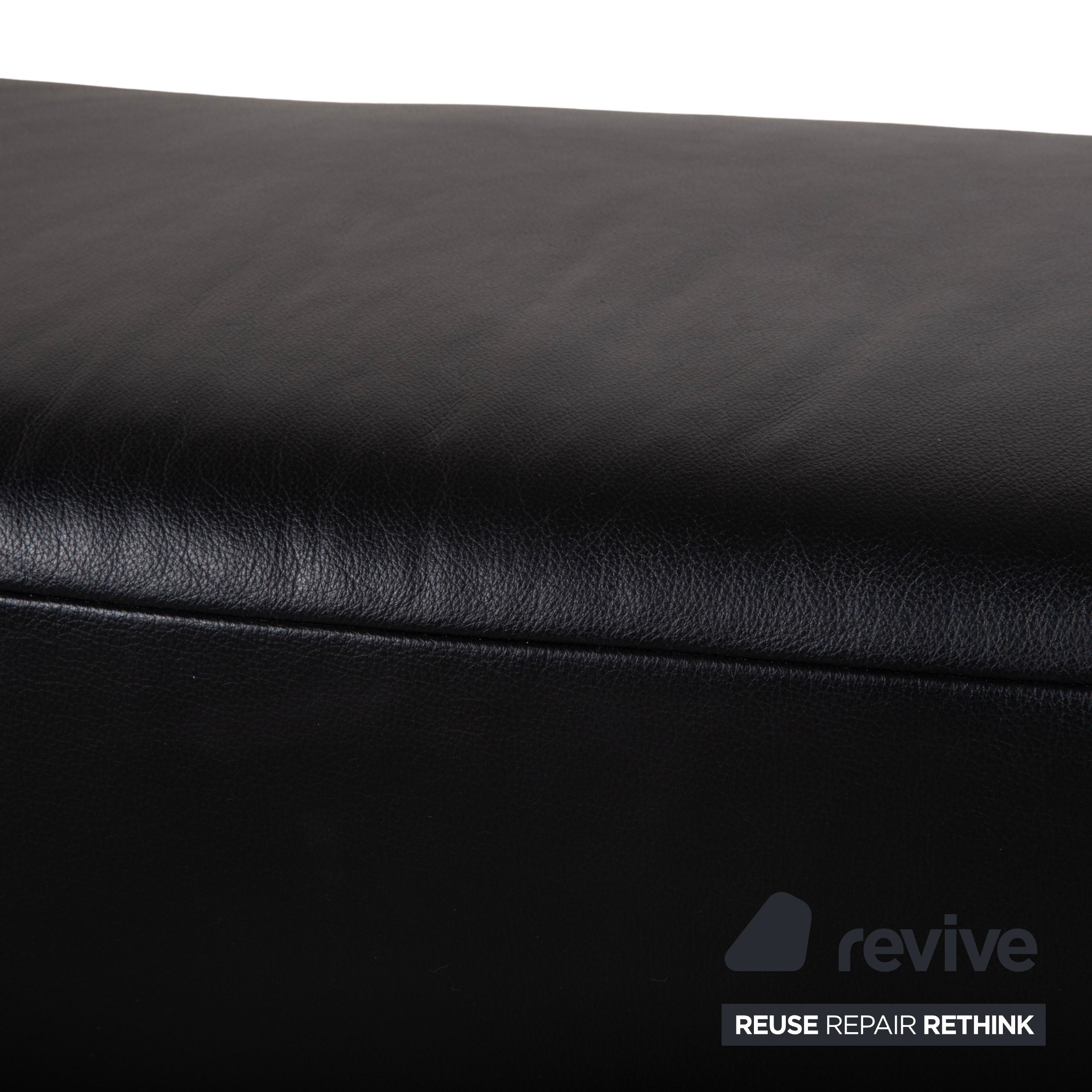 Koinor Volare Leder Hocker Schwarz Sofa Couch