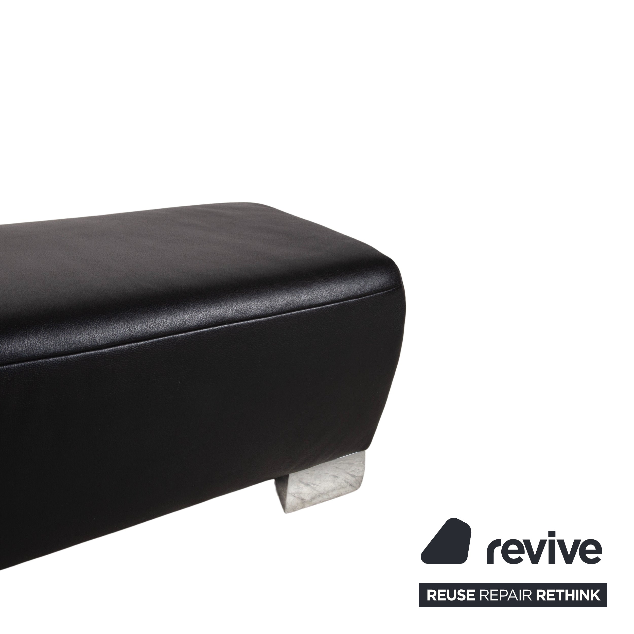 Koinor Volare Leder Hocker Schwarz Sofa Couch