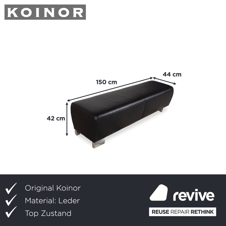 Koinor Volare læder skammel sort sofa sofa