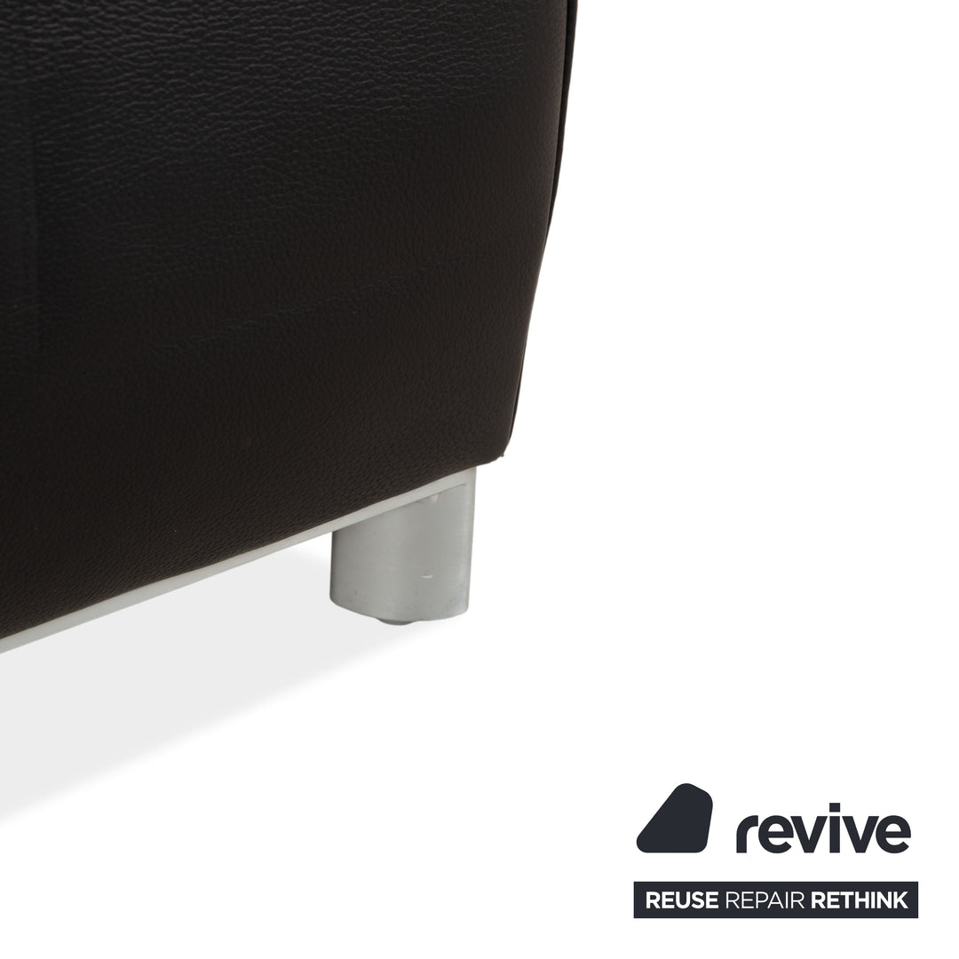 Koinor Volare Leather Stool Black