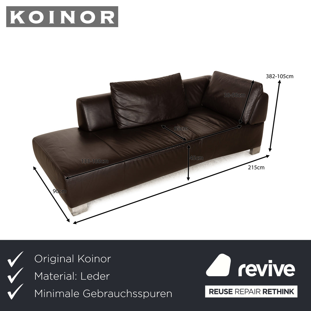 Koinor Volare Leder Liege Braun manuelle Funktion