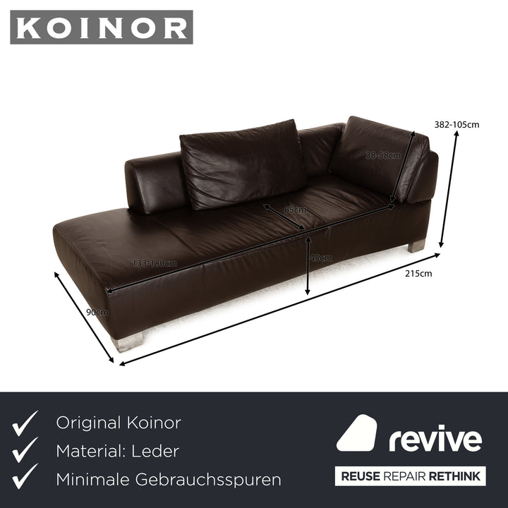 Koinor Volare Leather Lounger Brown manual function