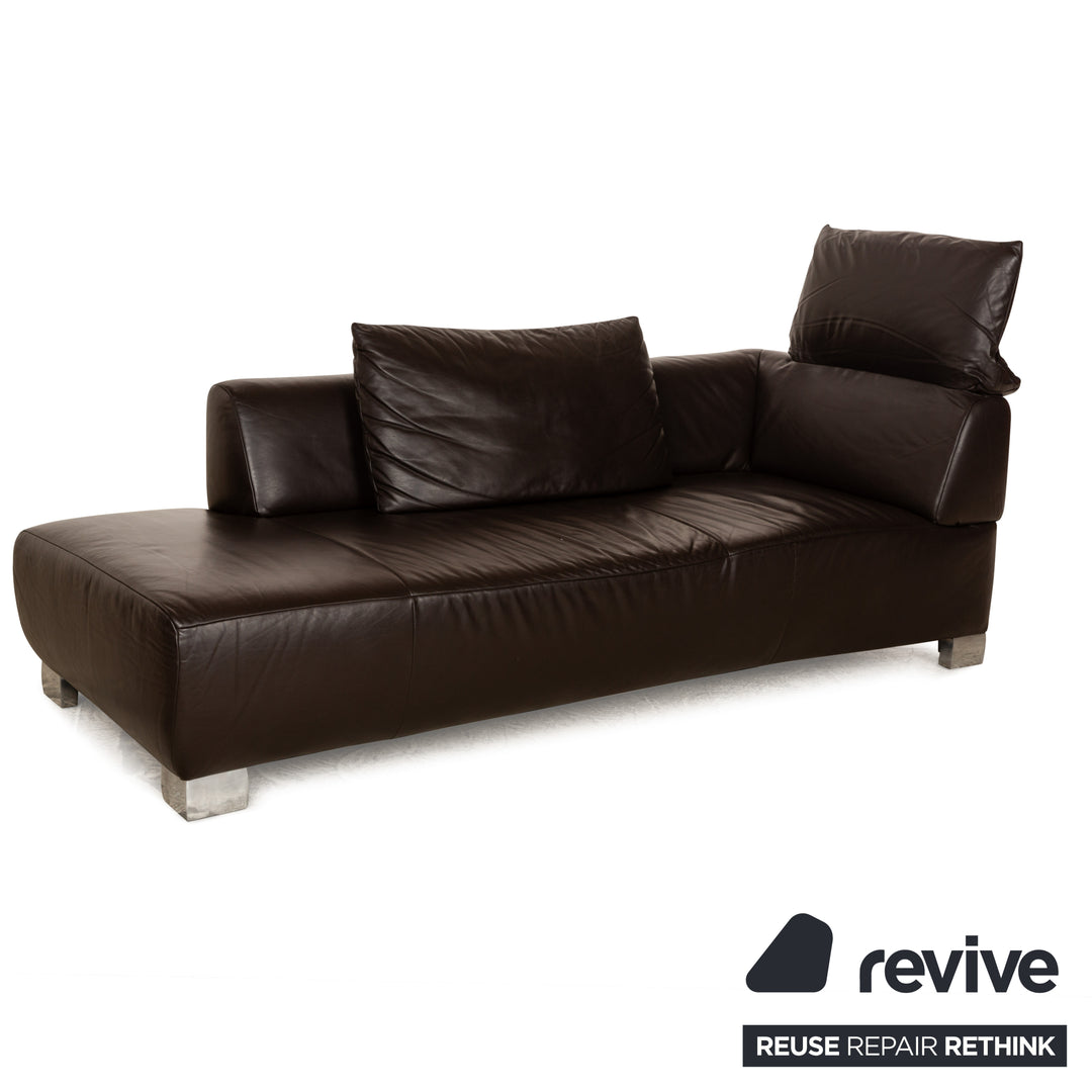 Koinor Volare Leather Lounger Brown manual function