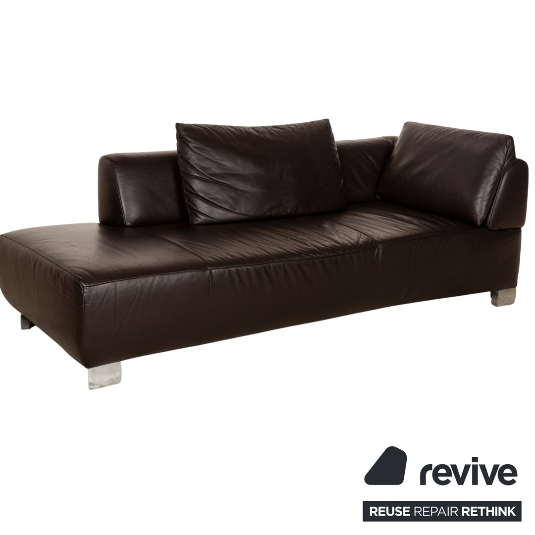 Koinor Volare Leather Lounger Brown manual function