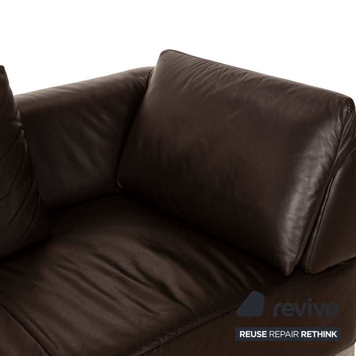 Koinor Volare Leather Lounger Brown manual function