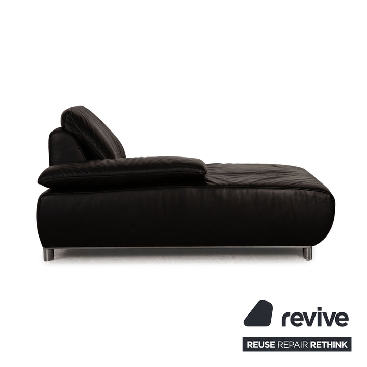Koinor Volare Chaise Longue en Cuir Noir