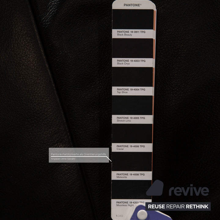 Koinor Volare Chaise Longue en Cuir Noir