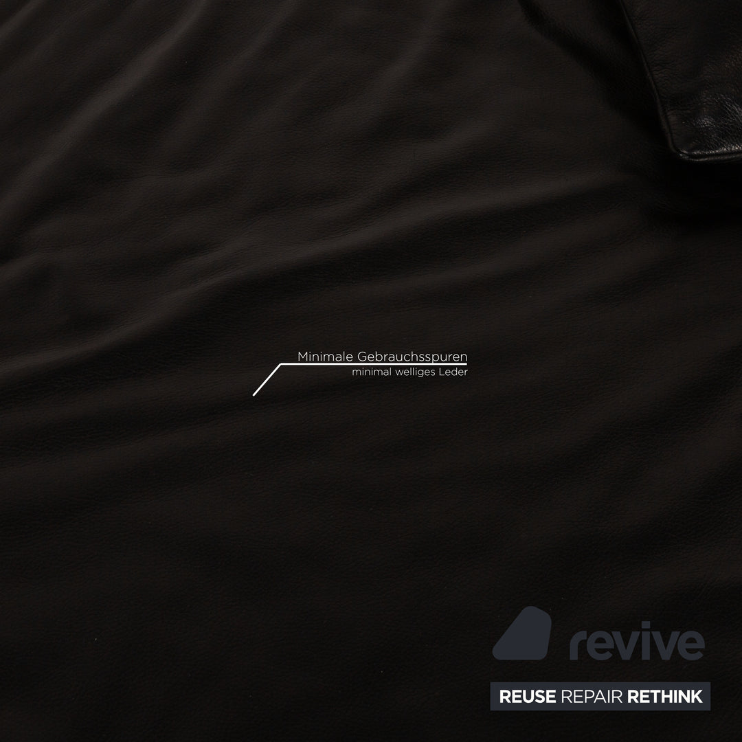 Koinor Volare Chaise Longue en Cuir Noir