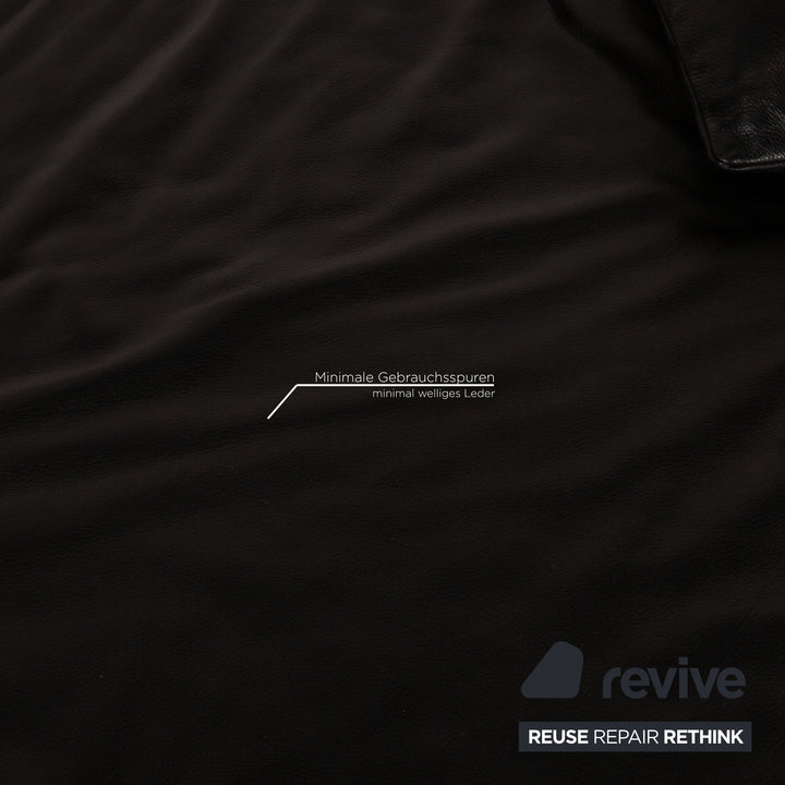 Koinor Volare Chaise Longue en Cuir Noir