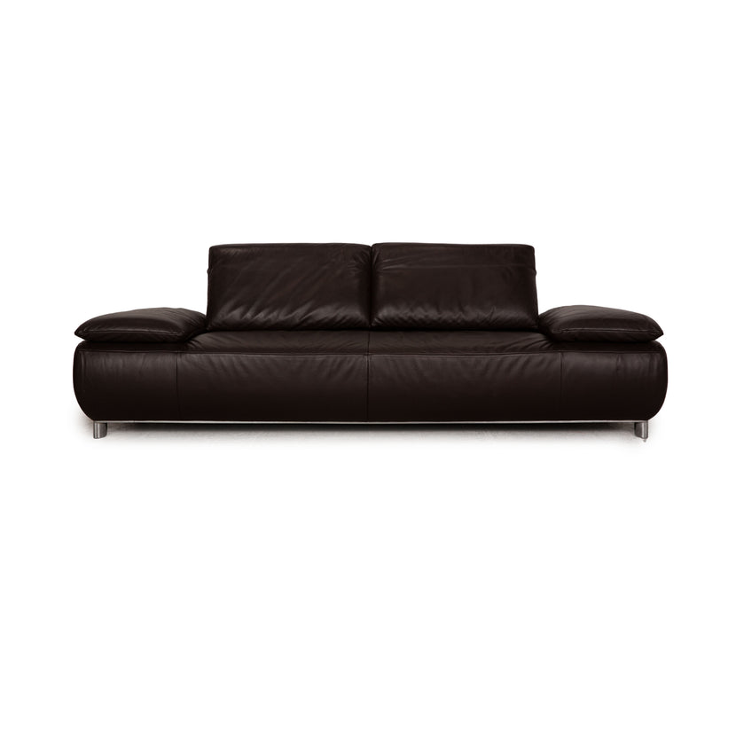 Koinor Volare Leder Sofa Braun Dunkelbraun Dreisitzer Funktion Couch