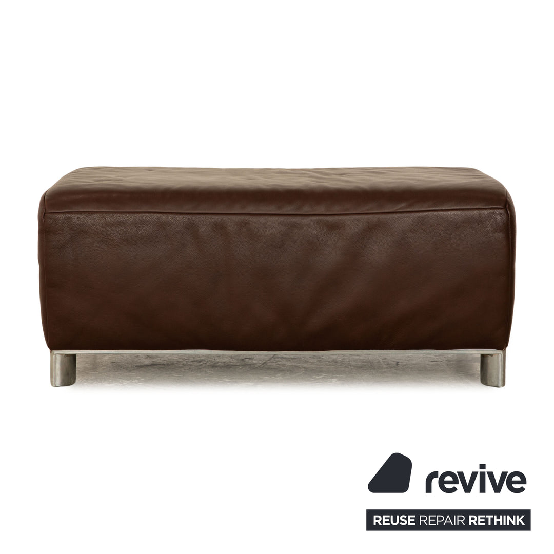 Koinor Volare Leder Sofa Garnitur Braun Dreisitzer Hocker manuelle Funktion
