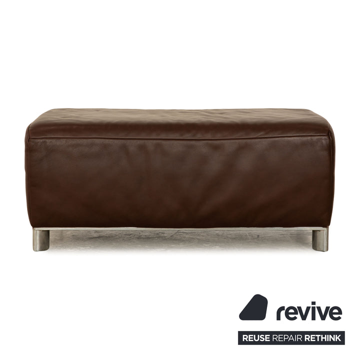 Koinor Volare Leder Sofa Garnitur Braun Dreisitzer Hocker manuelle Funktion