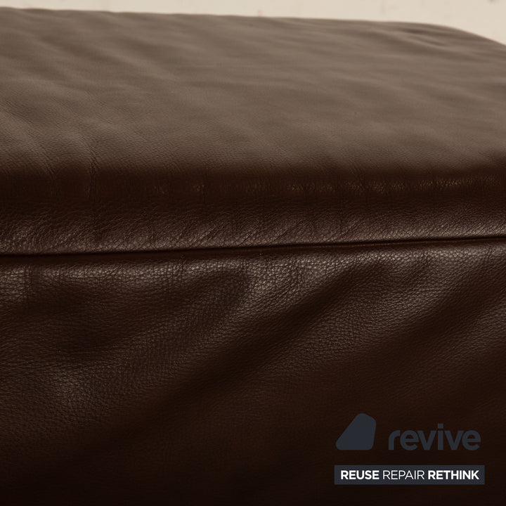 Koinor Volare Leder Sofa Garnitur Braun Dreisitzer Hocker manuelle Funktion