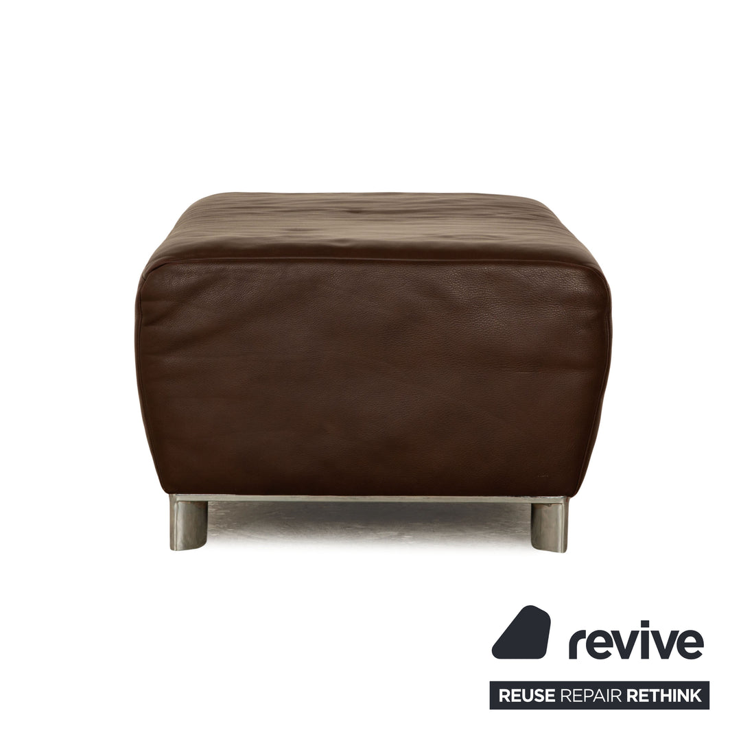 Koinor Volare Leder Sofa Garnitur Braun Dreisitzer Hocker manuelle Funktion