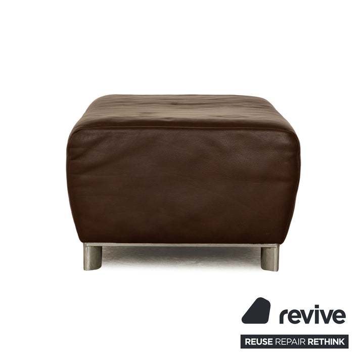 Koinor Volare Leder Sofa Garnitur Braun Dreisitzer Hocker manuelle Funktion