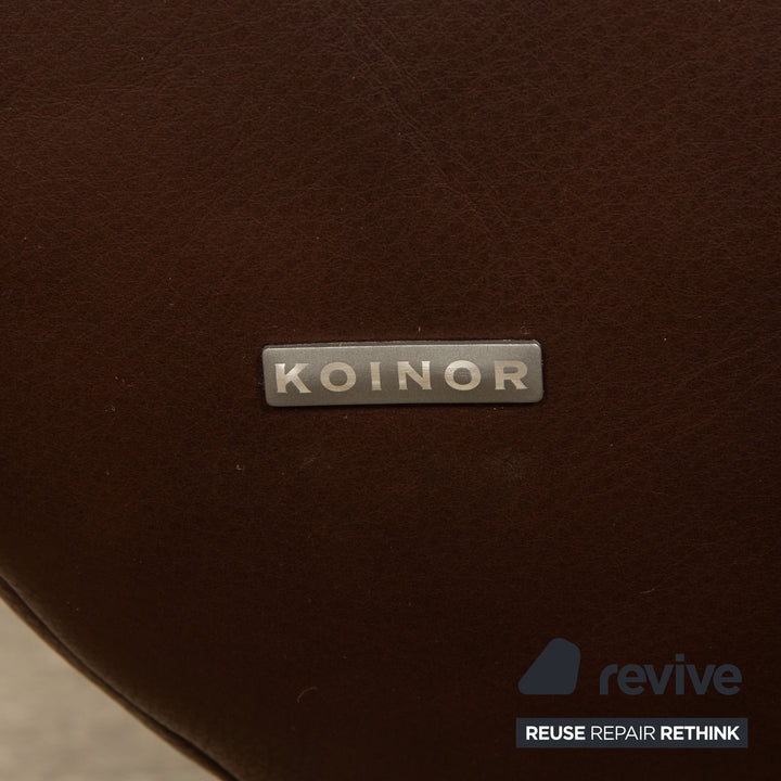 Koinor Volare Leder Sofa Garnitur Braun Dreisitzer Hocker manuelle Funktion
