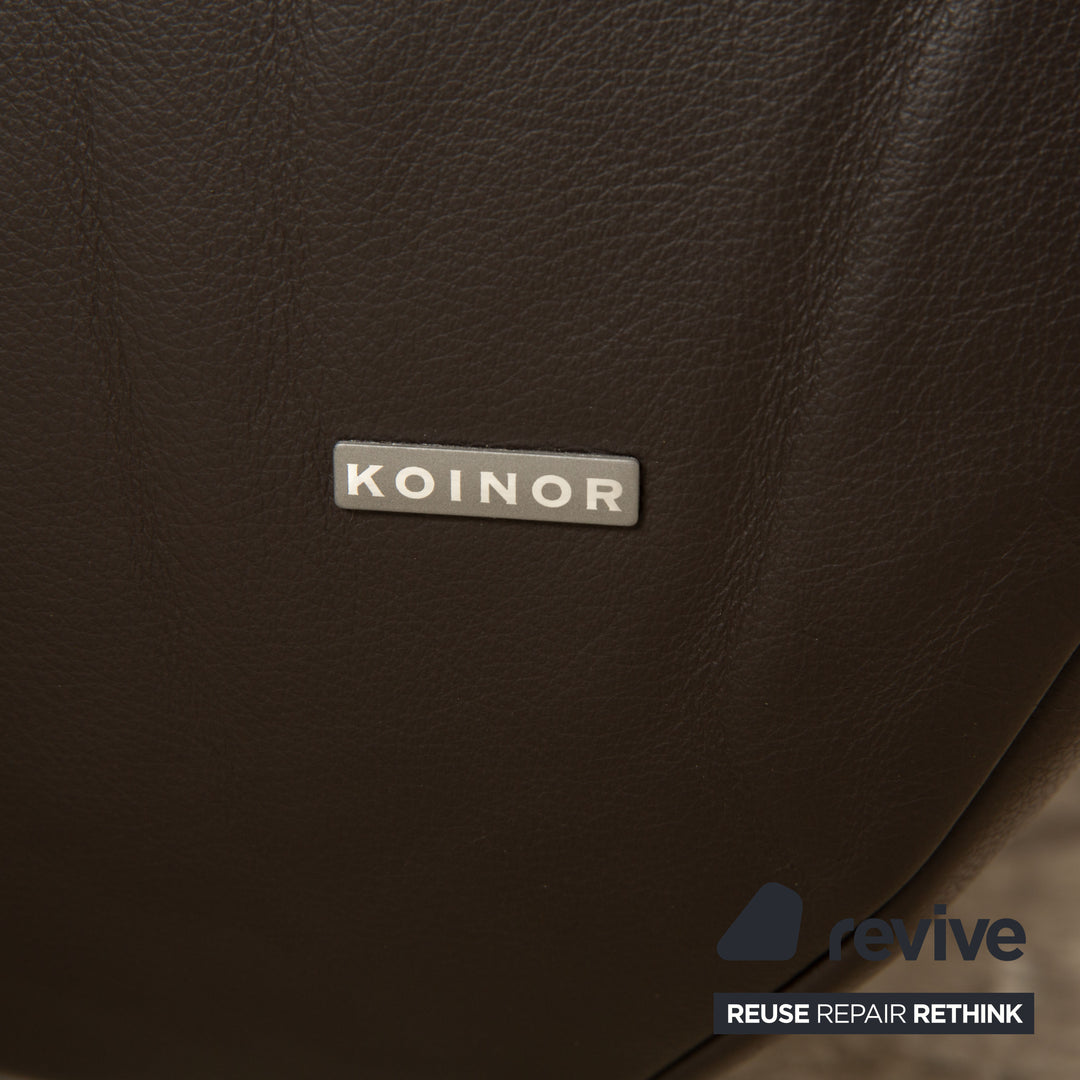Koinor Volare ensemble de canapé en cuir marron foncé canapé d'angle tabouret fonction manuelle canapé canapé