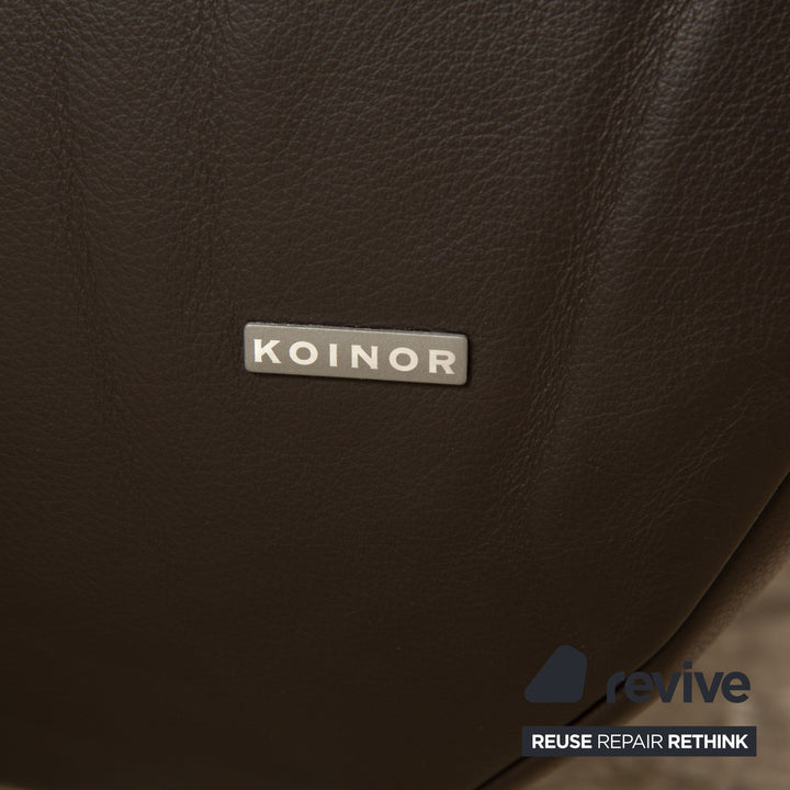 Koinor Volare ensemble de canapé en cuir marron foncé canapé d'angle tabouret fonction manuelle canapé canapé