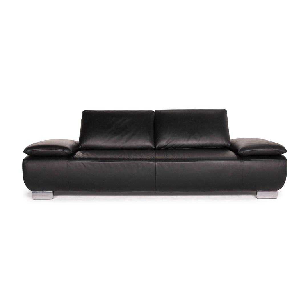 Koinor Volare Leder Sofa Schwarz Dreisitzer #15174