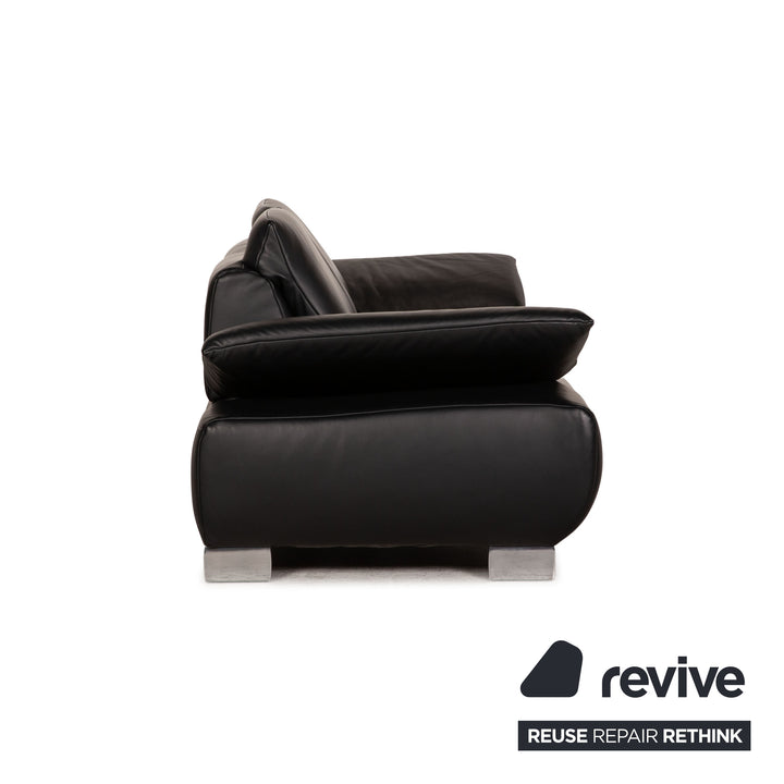 Koinor Volare Leather Sofa Black Two seater couch feature