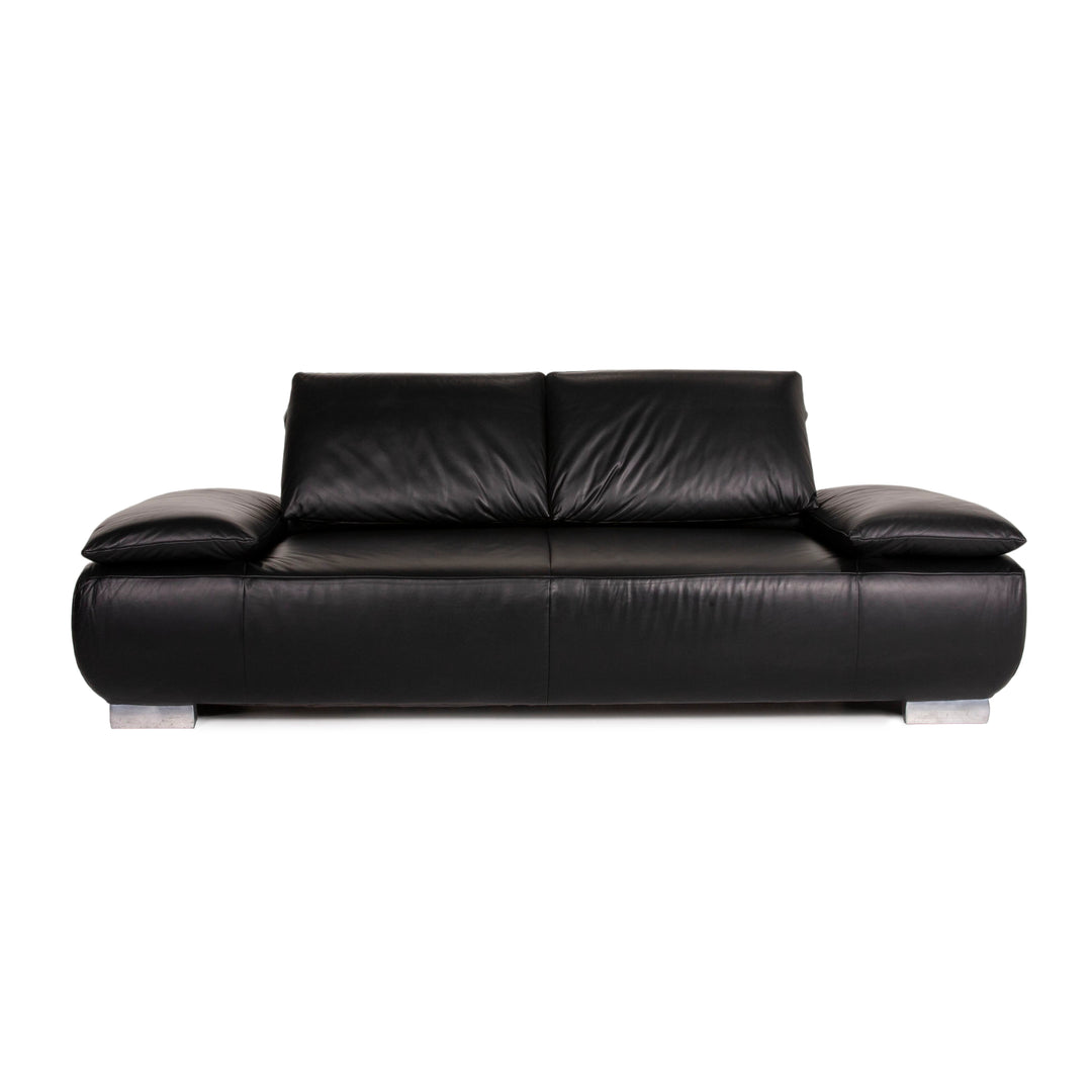 Koinor Volare Leder Sofa Schwarz Zweisitzer Funktion Couch