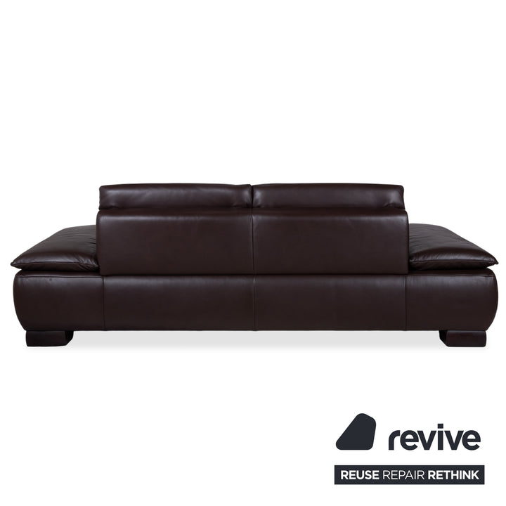 Koinor Volare Leder Zweisitzer Dunkelbraun Sofa Couch manuelle Funktion