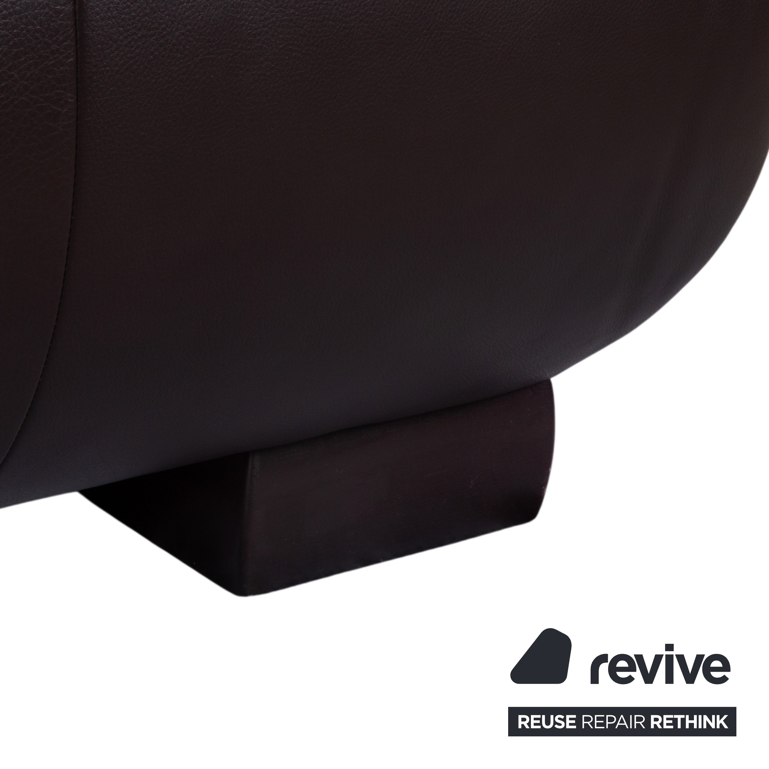 Koinor Volare Leather Two-Seater Dark Brown Sofa Couch Manual Function
