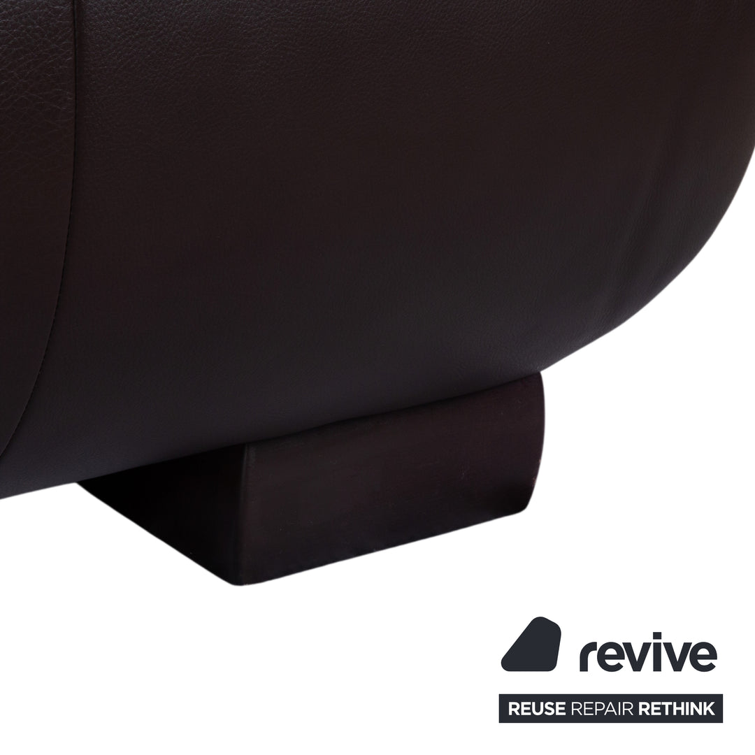 Koinor Volare Leder Zweisitzer Dunkelbraun Sofa Couch manuelle Funktion